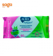 Салфетки влажные Aura 60шт.