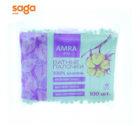 Ватные палочки Amra в пакете 100шт.