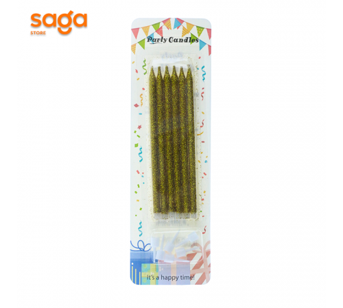 Свечи (блеск золото 6шт) для торта 1/576