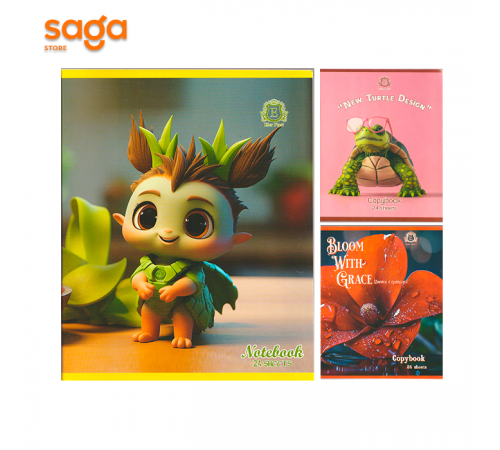 Тетрадь общая в клетку А5 24л, ELER-PLAST 1/256 2424