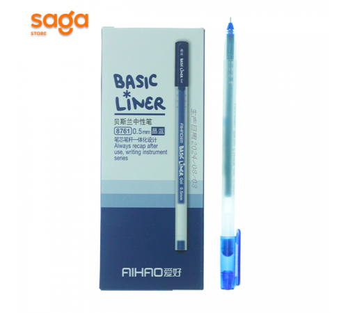 Ручка гелевая "Aihao", 0,5мм, синий 12/1728 8761