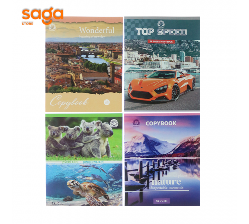 Тетрадь общая формат-А5 36л, в клетку ELER-PLAST 1/168 3636