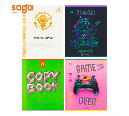 Тетрадь общая формат-А5 36л, в клетку ELER-PLAST 1/168 3636