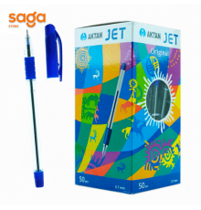 Ручка шариковая Актан JET" синий, 1.0мм, в упаковке-50шт.