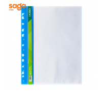 Файл L 60л (cиний) пластиковый, с вкладышами, 1/10/240