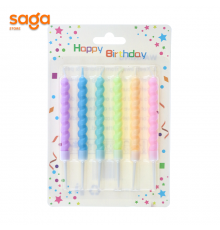 Свечи (макарон хром 6шт)для торта 1/360 9669.