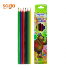 Цветные карандаши "Braden" 6 цветов,  8017-6