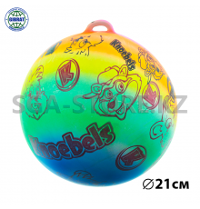 Мяч геловый с ручкой на резинке "Пальма" 0828-22