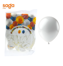 Шары однотонные белый "BALLOONS", 100 шт.