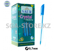 Ручка шариковая "Saur Crystal", 0.7мм, синий, в коробке-50шт.