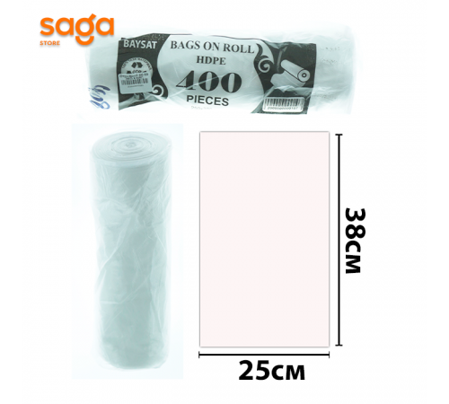 Пакет/Без ручек 1-нан бб 400гр 1/60 "BAYSAT-ЭКО" 240х340мм