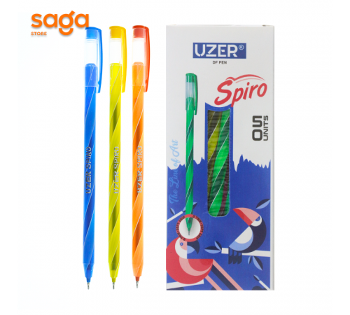 Ручка шариковая  UZER Spiro, синий, 0,7мм.