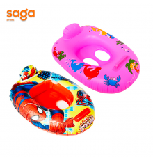 Детский надувной круг для плавания в виде лодки и вырезом для ног 414-