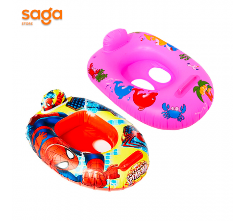 Детский надувной круг для плавания в виде лодки и вырезом для ног 414-