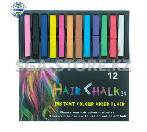 Мелки разноцветные для Волос Hair Chalk, 12 шт.
