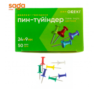 Силовые кнопки-гвоздики, разноцветные, 50шт, 24х9мм.