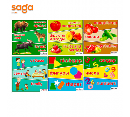 Тематические книжки (Овощи, Птицы, Семья, Числа)