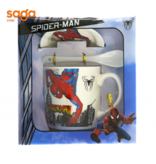 Кружка+ложка+тарелка Человек паук HK-633.