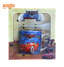 Кружка+ложка+тарелка Тачки HK-638.