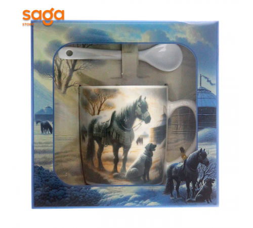 Кружка+ложка Лошадь АТ-1925.