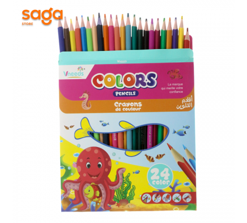 Цветные карандаши  Vneeds V.06.64-24цв.