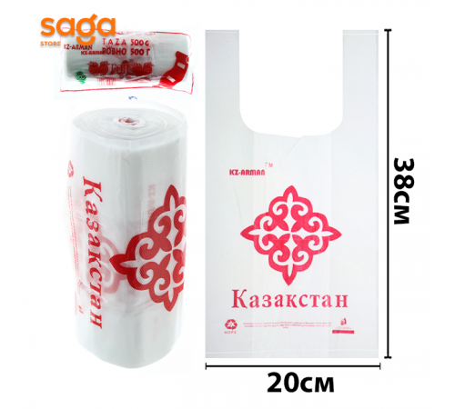 Пакет/Майка с ручками Шейх, в мешке 70 рулонов, 2-нан/200х380мм, 500гр.