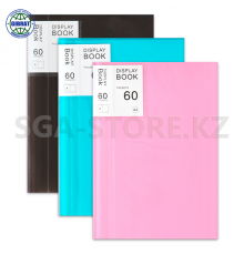 Файл пластиковый закрытый, с вкладышами, А4, 60л.