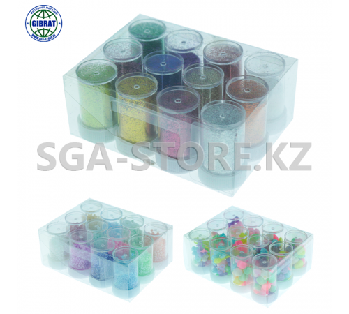 Бисер в наборе-12шт.