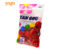 Шары однотонные красные "Yan Gou",пачка