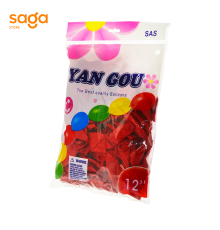 Шары однотонные красные "Yan Gou",пачка