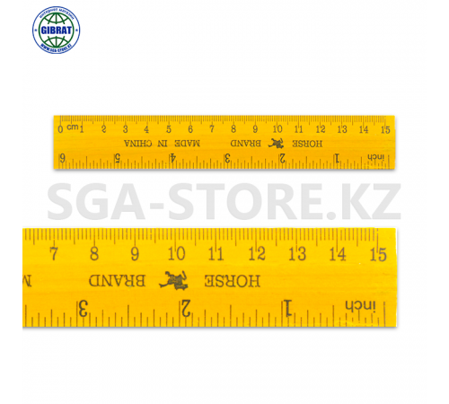 Линейка деревянная 15см