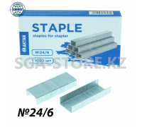 Скобы "Актан" №24/6, в коробке-10 пачек, в пачке-1000шт.