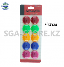 Набор разноцветных магнитов "DL", диаметр-30мм. 3010