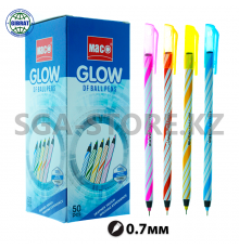Ручка шариковая "МАС GLOW", синий, 0.7мм, в упаковке-50шт.