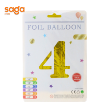 Надувные фольговые шарики 4 размер-32 золото. 1/600