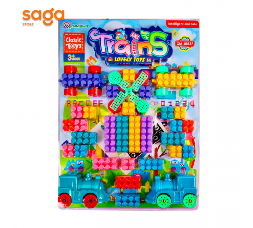 Мозаика Trains QM-8883F 1/48 развивашка из пластик