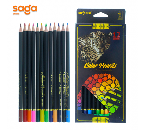 Цветные карандаши 18цв "Braden"BD 8038-18 1/12/240