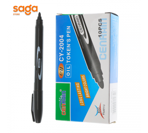 Маркер перманентный черный, в упаковке-10шт. 2004