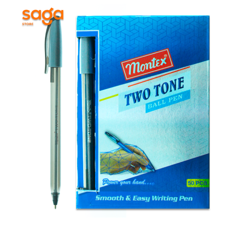 Ручка шариковая "Montex-Two Tone", 1.0мм, синий, в упаковке-50шт.