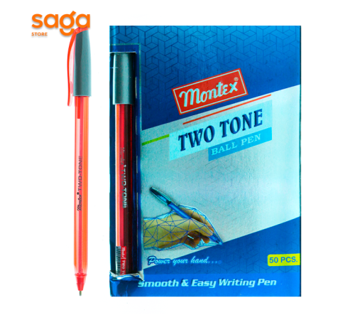 Ручка шариковая "Montex-Two Tone", 1.0мм, синий, в упаковке-50шт.