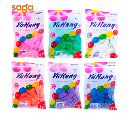 Шары однотонные "Yu Hang", в пачке-100шт.