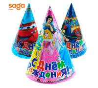 Колпачки "С днём рождения", в упаковке-10шт.