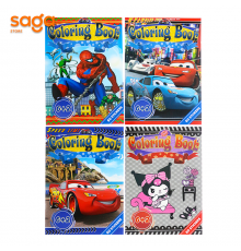 Раскраска детская А4, эконом тематика-мультфильмы. 1/24/32/576