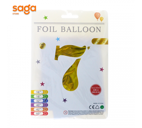 Надувные фольговые шарики, размер-32 золото.