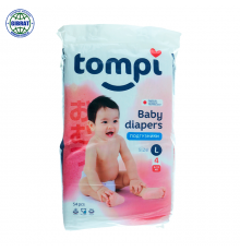 Подгузники Tompi, размер-4, в упаковке-54шт.