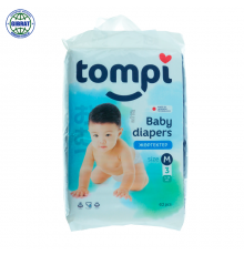 Подгузники Tompi, размер-3, в упаковке-62шт.