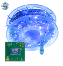 Гирлянда, 1500 лампочек, синее свечение, длина-100 метр. F69.