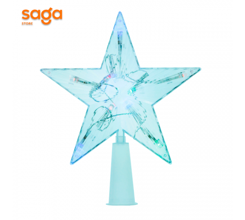 Верхушка на ёлку «Звезда», светящийся, 18см, D-16