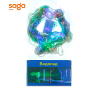 Гирлянда на елку Водопад, разноцветное свечение, 480 лампочек, длина-3х3 метра, В280.