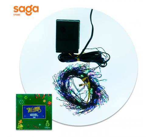 Гирлянда на елку, разноцветное свечение, 400 лампочек, длина-5 метров, F90.